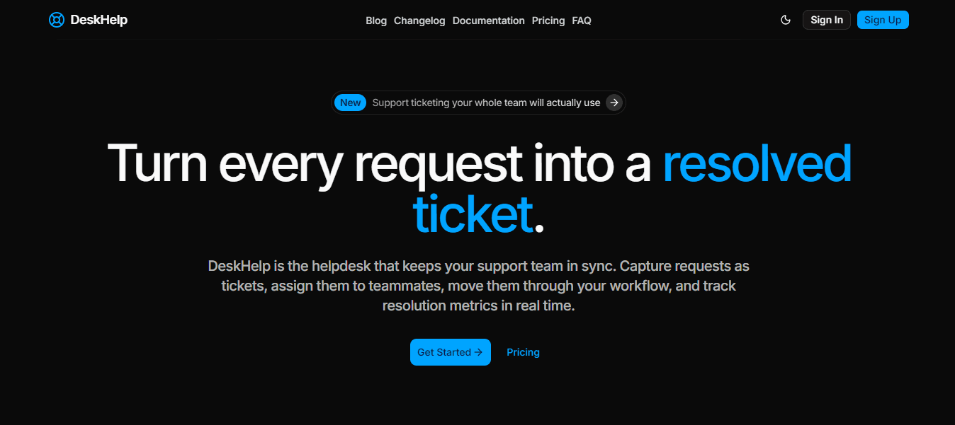 DeskHelp screenshot