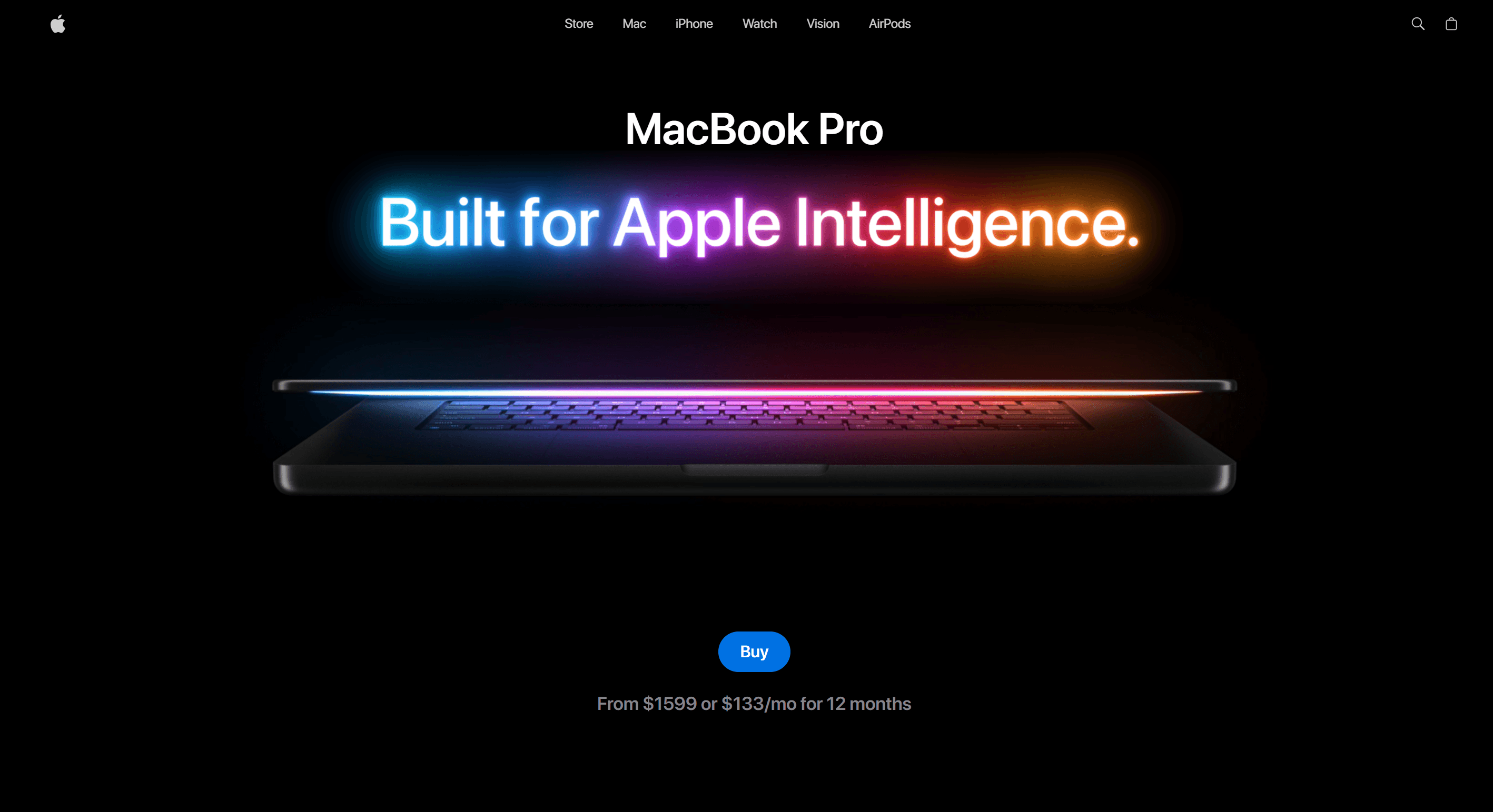 Macbook Pro Landing Page preview